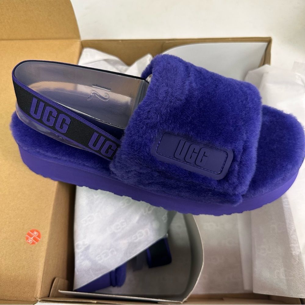 New Ugg Disco Slide Flatform Platform Sandal Slippers Violet Night - Picture 2 of 6
